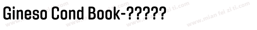 Gineso Cond Book字体转换